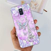 Stilingas dėklas Samsung Galaxy A6 A6+ A8 A8+ (2018 m) Skaidrus TPU minkšto silikono telefono dėklas Dangtelis Samsung A6 Plus A8Plus A8 (2018) geltona