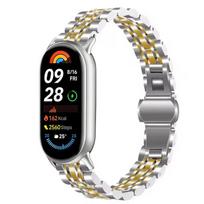 Nerūdijančio plieno dirželis Xiaomi Mi Band 10/9/8, metalinis, originalus, keičiamas riešo dirželis, Correa for Xiami Mi Band 10 9 8 Priedai Xiaomi Band 8 black
