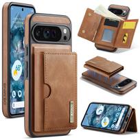 Pixel 10 Pro Automatinis odinis telefono dėklas Google Pixel 9 Pro XL 8, magnetinis, nuimamas, su kortelių laikikliu, piniginė, stovas Google Pixel 10 ruda