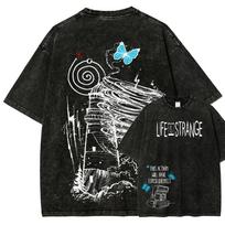 Life Is Strange Anime Mėgėjui Naujas Modelis Skalbti Marškinėliai Visų Sezonų Drabužiai Asmenybė Drabužiai Didelio Dydžio Unisex Aukštos Kokybės Minkšti M gray