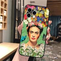 Frida-Art dėklas telefonui, skirtas iphone 17 Pro Air 17ProMax 16 15 14 13 Pro Max 16 15 14 13 Pro 15Plus iPhone 17ProMax beige