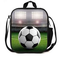 Futbolo ir krepšinio raštas Vaikų pietų krepšys Mokyklos pietų dėžutės krepšys Mados tendencija Berniukų pietų krepšys shoulder bag gray