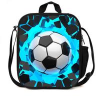 Futbolo ir krepšinio raštas Vaikų pietų krepšys Mokyklos pietų dėžutės krepšys Mados tendencija Berniukų pietų krepšys lunch bag