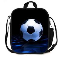 Futbolo ir krepšinio raštas Vaikų pietų krepšys Mokyklos pietų dėžutės krepšys Mados tendencija Berniukų pietų krepšys lunch bag
