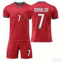 Pasaulio taurės Portugalijos namų futbolo marškinėliai Nr. 7 trumpomis rankovėmis marškinėliai, komandos marškinėliai 26