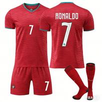 Pasaulio taurės Portugalijos namų futbolo marškinėliai Nr. 7 trumpomis rankovėmis marškinėliai, komandos marškinėliai 28
