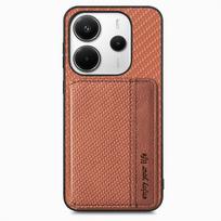 Realme 15 Pro 16 Pro Plus 5G Kortelių odinis dėklas RFID piniginė Galinis skydelis skirtas OPPO Realme 16 16X 15 15X 15T Magnetinis telefono dėklas Etui Realme16 Pro Plus 5G ruda