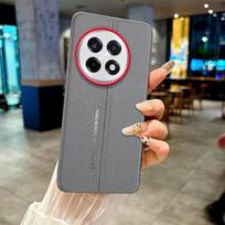 For OnePlus 13 13R Case Luxury PU Leather Skin Fashion Protective Back Cover Case For OnePlus 13T One Plus 13 13S Phone Shell OnePlus 13s pilka spalva