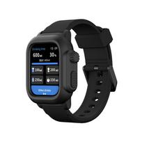 Atsparus vandeniui dėklas Apple Watch dėklui 45mm 44mm 41mm 40mm 42mm Lauko sportui Silikoninė apyrankė iWatch 9 8 7 6 5 4 SE 40mm juoda