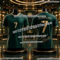 New Ronaldo Football Stylish Superstar Collection Jersey Quick Dry Sports T-shirt for Kids Adults Outdoor Exercise and Fan Gift L gray