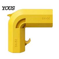 62-66mm Dust Hose Connector Collector Adapter, Dual Port Universal Fit Extraction Adapter for DeWALT Table Saws Collection System geltona