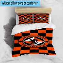 3pcs Dundee United Crest Printed Bedding Set Duvet Cover Closure Includes 1 Duvet Cover & 2 Pillowcases Bedding Sets Home Decor Gifts 135cm*200cm