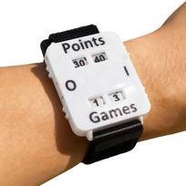 Tennis Score Keeper Wristband Big Screen Adjustable Counter Lightweight Wrist Score Keeper for Adults Scorekeeper Men Women beige