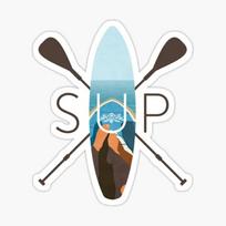 SUP Paddle Board Vinyl Car Stickers Waterproof - Scratch Resistant Auto Door Window Decals 12cm