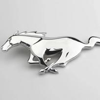 20x7.5CM Metalinis automobilio priekinės grotelės arkliuko ženklelis bagažinės lipdukas Ford Mustang 2.3T Shelby GT350 GT500 GT 2015-2017 galinė emblema wzjy07 Grille sidabras
