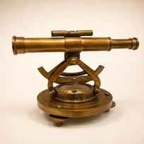Brass Theodolite Alidade Compass Antique Survey Telescope Replica Collectible brown