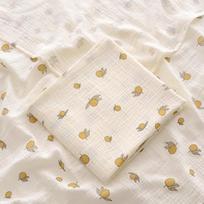 100X100cm Muslin Squares Baby Swaddle Blanket Newborn Diaper Bedding Cotton Stroller Blankets Cute Soft Print Baby Towel Wrap 100X100cm white