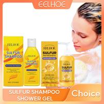 Sulfur Shampoo Shower Gel Set Deep Cleaning Scalp Remove Dandruff Nourishing Oil Control Moisturizing Dry Skin Smooth Body Wash Others yellow
