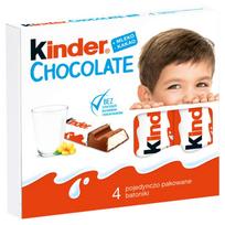 Kinder Chocolate Bar with milk chocolate and milk filling 50 g (4 pieces)