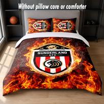 Sunderland Futbolo Dizaino Lova Patalynės Komplektas 1 Antklodės Užvalkalas + 2 Pagalvių Užvalkalai Minkšti Kvėpuojantys Namų Lovatiesės 140cm*200cm