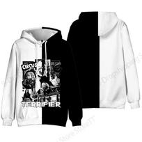 Baisus filmas Terrifier Žudikas Spausdinta Hoody Vyrams Moterims Mada Ilgomis Rankovėmis Hoodies Helovino Paltai Vyrams Megztinis Žieminiai Drabužiai 3XL gray