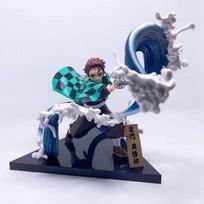 Demon Slayer Mugen Train Rengoku Kyojuro Tanjiro Kamado Action Figure Anime Battle Diorama Statue Desktop Display Model Toy Gift With Box