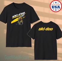 Ski-Doo Racing Team Sniego motociklo Juodi Unisex marškinėliai Medvilniniai Oversize Didelio dydžio L beige