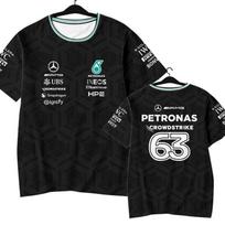 Vyriški trumparankoviai marškinėliai, įkvėpti Mercedes-AMG Petronas komandos, laisvo kirpimo, kasdieniai, su 3D grafiniu spaudiniu, juodi, dydis L 6XL 190-220 cm gray