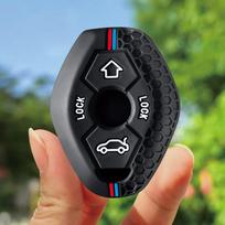 Silikoninis raktų dėklas 4 mygtukams BMW BMW X5 E53 X3 F83 E46 E39 E38 E60 E63 E61 E64 3, 5, 7 serijos 330i Z3 Z4 E85 E86 M5 325i juoda