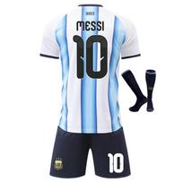Vaikams Argentinos Messi Pasaulio taurės futbolo marškinėliai Sportinė apranga Daugiaspalviai 170-180 CM