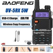 Baofeng UV-5RX Walkie Talkie 5W/8W USB-C Charger M-5R Wireless Copy Frequency High Capacity AM FM DTMF Upgraded Version of UV-5R