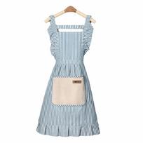 Breathable Kitchen Cooking Apron Sleeveless Catering Work Clothes  Craft Workshop mėlyna
