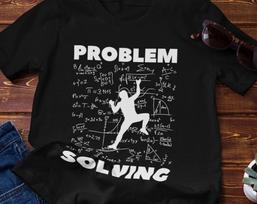 Problem Solving Math Formula Climber Print Tshirt Unisex Cotton Funny Science Teacher Tee M white