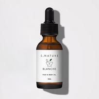 S.NATURE Blanche Oil 30ml Plant Derived Facial Oil Deep Moisturizing Soothing Skin Barrier Care black