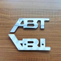 3D Metal Logo ABT Emblem VDSGR Car Trunk Badge For T6 S5 RS7 C8 Q8 RS6 SQ5 Q5 Q7 RS4 A3 8V A6 ABT Sticker Accessories 84x32mm white