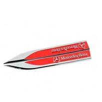 2pcs 3D Metal Car Fender Side Wing Emblem Badge Sticker For Mercedes Benz New B/C/E Class A Class C200L GLC GLK New CLA GLA white