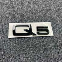 285mm Audi Q5 2014-2019 4 žiedų logotipas ABS juodas automobilio variklio dangčio priekinės grotelės emblema galinės bagažinės ženklelis Q5 lipdukas Quattro Sline emblema white