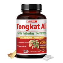 Balincer Tongkat Ali Supplement 400mg with Tribulus, Horny Goat Weed & Ashwagandha, 120 Caps 120 Capsules black