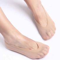 10 porų moteriškų moterų „Invisible Footsies“ batų įklotas „Balerinos valties“ kojinės smėlis
