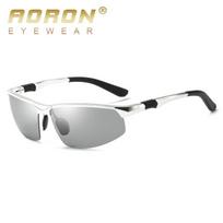 AORON aliuminio magnio rėmeliai fotochrominiai poliarizuoti akiniai nuo saulės lauko anti-glare UV400 vairuotojo vairavimo sportiniai akiniai žvejybai juoda