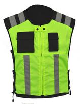 Motociklo Hi Vis Liemenė Apsauginė striukė Hi viz Visibility Liemenė Šviesą atspindintis Seilinukas L žalia