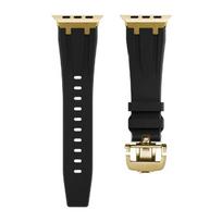 Apyrankė Prabangi minkšto silikono apyrankė Apple Watch Ultra 49mm Series 8 7 6 SE 5 4 skirtam iWatch 42mm 44 45mm apyrankė su drugelio sagtimi AP 38mm 40mm 41mm black