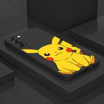 Pikachu Pokemon dėklas Samsung Galaxy S20 S22 Ultra S21 FE S10 S9 Plus Note 20 10 Lite 9 minkštas telefono dėklas Samsung S21 5G black