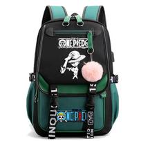 Anime One Piece Kuprinė moterims Drobės nešiojamo kompiuterio krepšys Atgal į mokyklą paauglei Mergaitei Mokyklinis krepšys Moterims Kelioninė krepšys Mochila