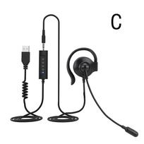 Universalios skambučių centro ausinės, 3,5 mm USB laidinės, verslo klasės ausinės su mikrofonu, garsumo reguliatoriumi, nutildymo atšaukimu, telefono operatoriui balta