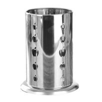 Stainless Steel Chopstick Storage Barrel Knife Fork Holder Large Capacity Hollow gray