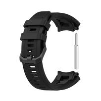 Silikoninis juodas dirželis AMAZFIT T-Rex 2 pakeitimui, vyriškas reguliuojamas sportinis dirželis su nuėmimo įrankiu Amazfit T Rex 2 juoda