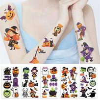 10 Lapelių Vaikams Žaislas Dovana Helovinas Moliūgai Tatuiruotės Lipdukas Laikina Netikra Tatuiruotė Ant Rankos Rankų Kūno Vandeniui Atsparios Tatuiruotės gray