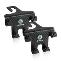 1/2 VNT. Automobilio Sėdynės Atramos Galvai Kabliukas Automobilio Galinės Sėdynės Organizatorius Priedai Skoda Octavia 2 3 Fabia Kamiq Kapoq Kodiaq A5 A7 Rapid SCALA Superb 2PCS gray