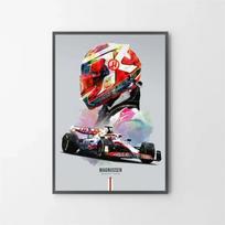 Pop Akvarelės Formulės 1 Didžiojo prizo Lenktynininko Plakatas F1 Lenktynininko Šalmas Motorsport Drobės Spaudinys Tapyba Sienos Menas Kambario Dekoras 30X40cm No Framed gray
